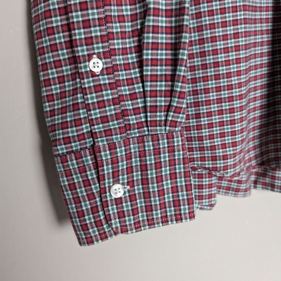 J. Lindeberg Men's button down shirt Bobby Oxford – Red Green Check L, Cotton - Picture 5 of 9